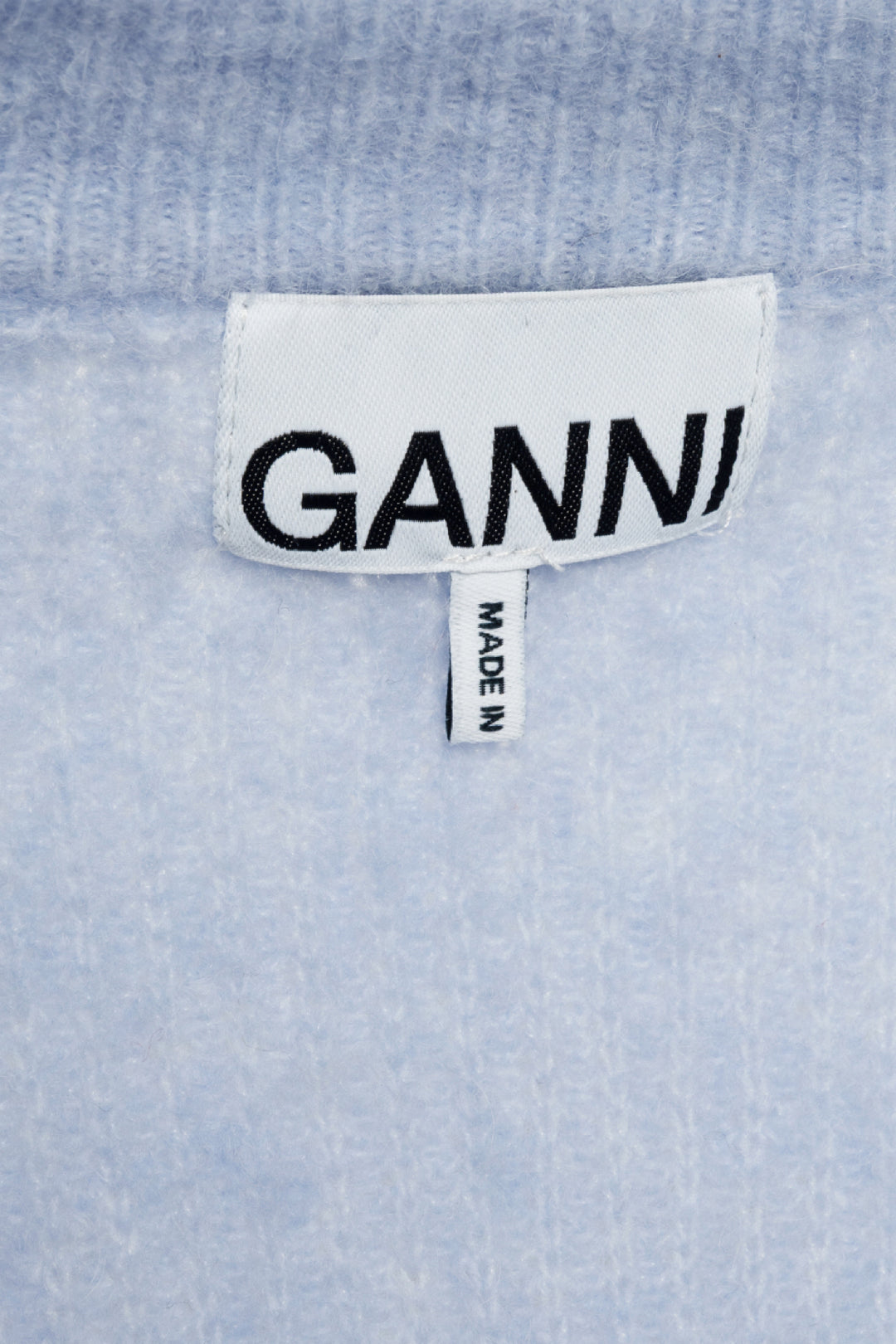 Ganni Size XS Alpaca & Wool Blend Soft Knit Crystal Button Cardigan