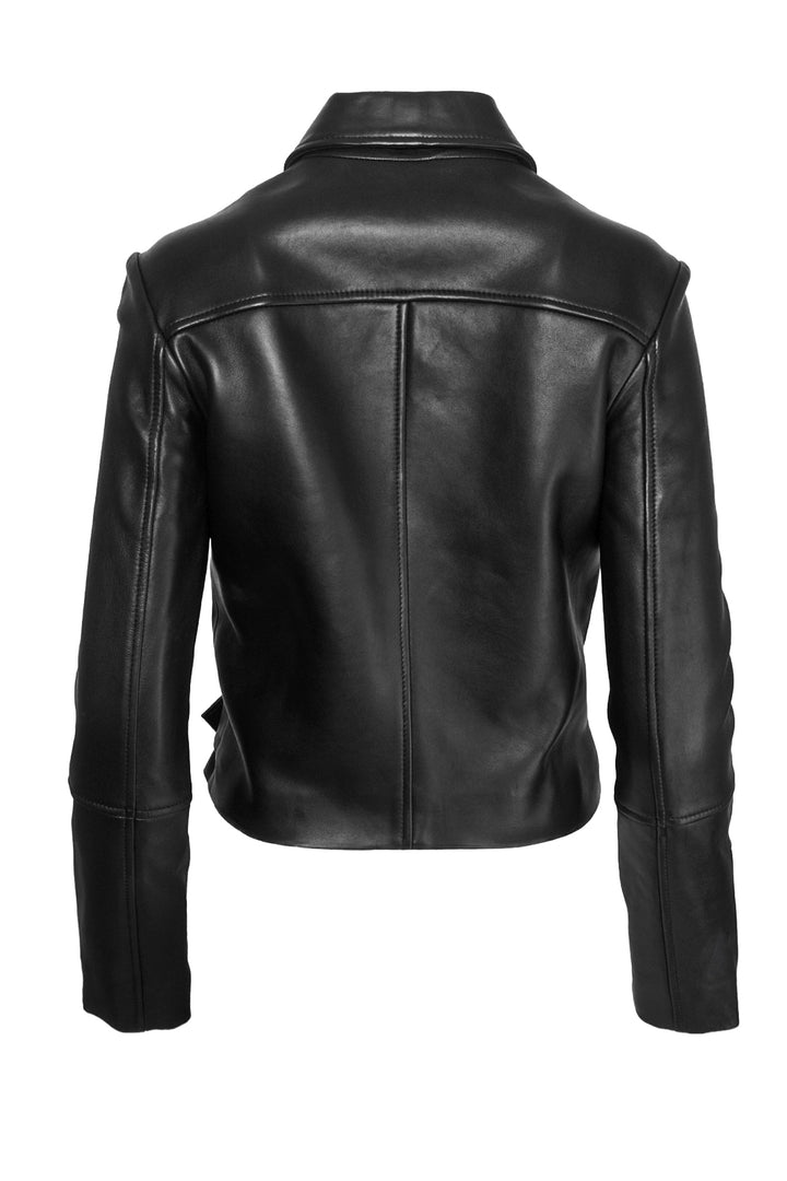 maje Size 36 Lamb Leather Moto Jacket