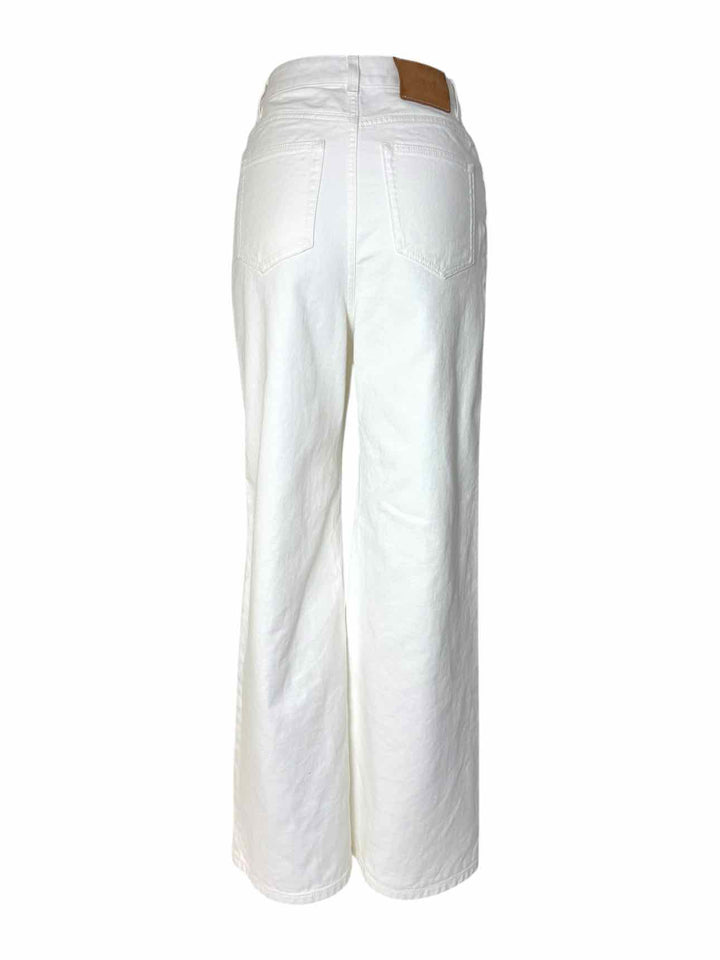 Loewe White Button Fly Wide Leg Size 36 Jeans