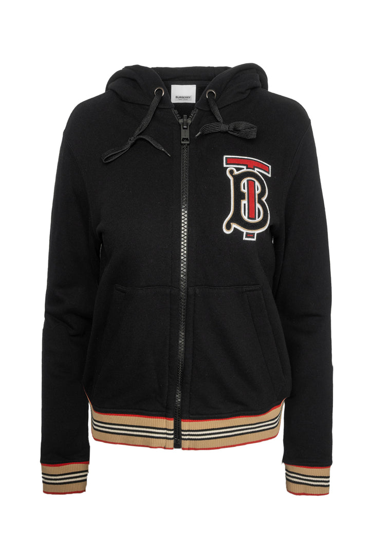 Burberry Size S Icon Stripe TB Zip-up Hoodie