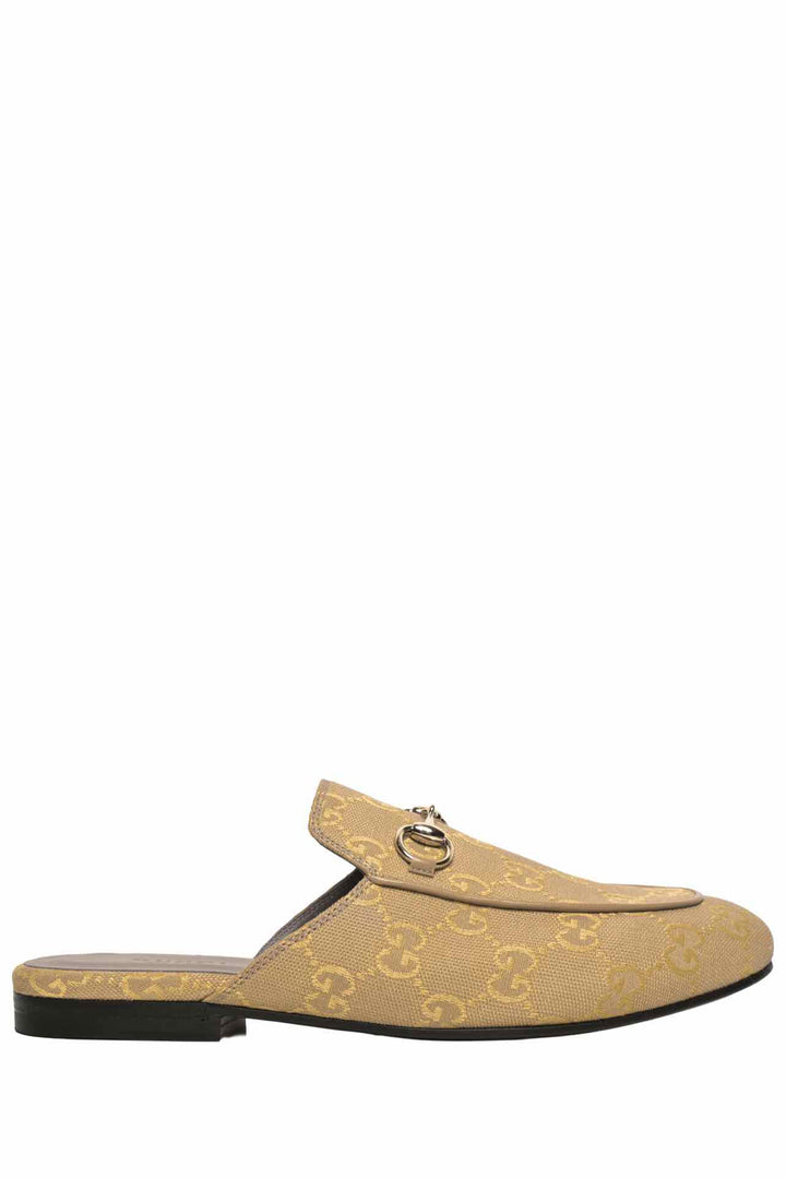 Gucci Size 37 GG Princetown Canvas Mules