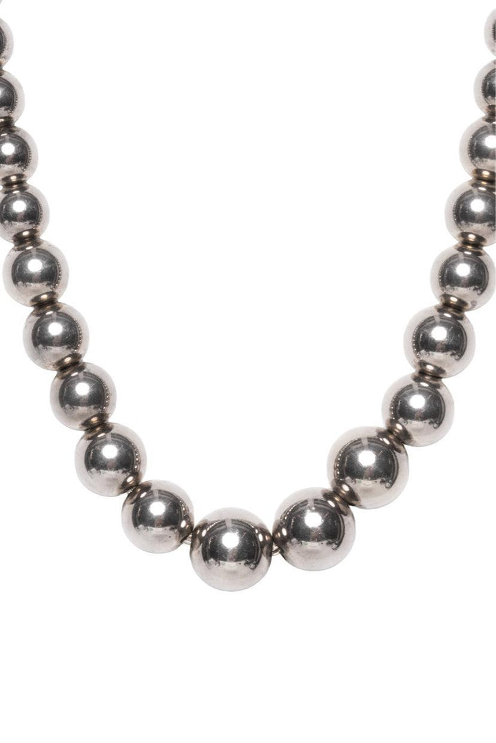 Tiffany & Co Sterling Silver Hardwear Graduated Ball Beaded Necklace