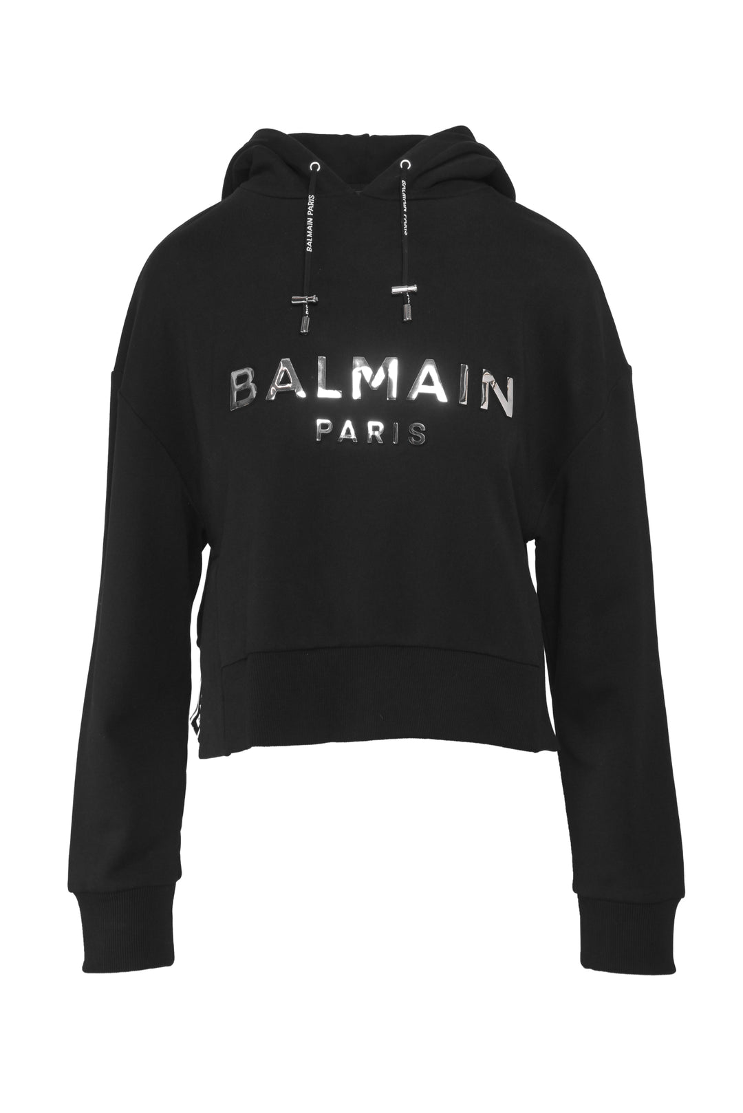 Balmain Size S Cropped Logo Sweatshirt