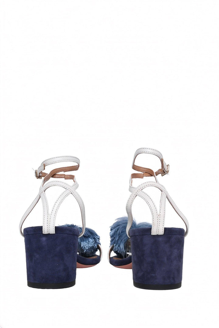 Aquazzura Size 37 Ankle Strap Fringe Sandals