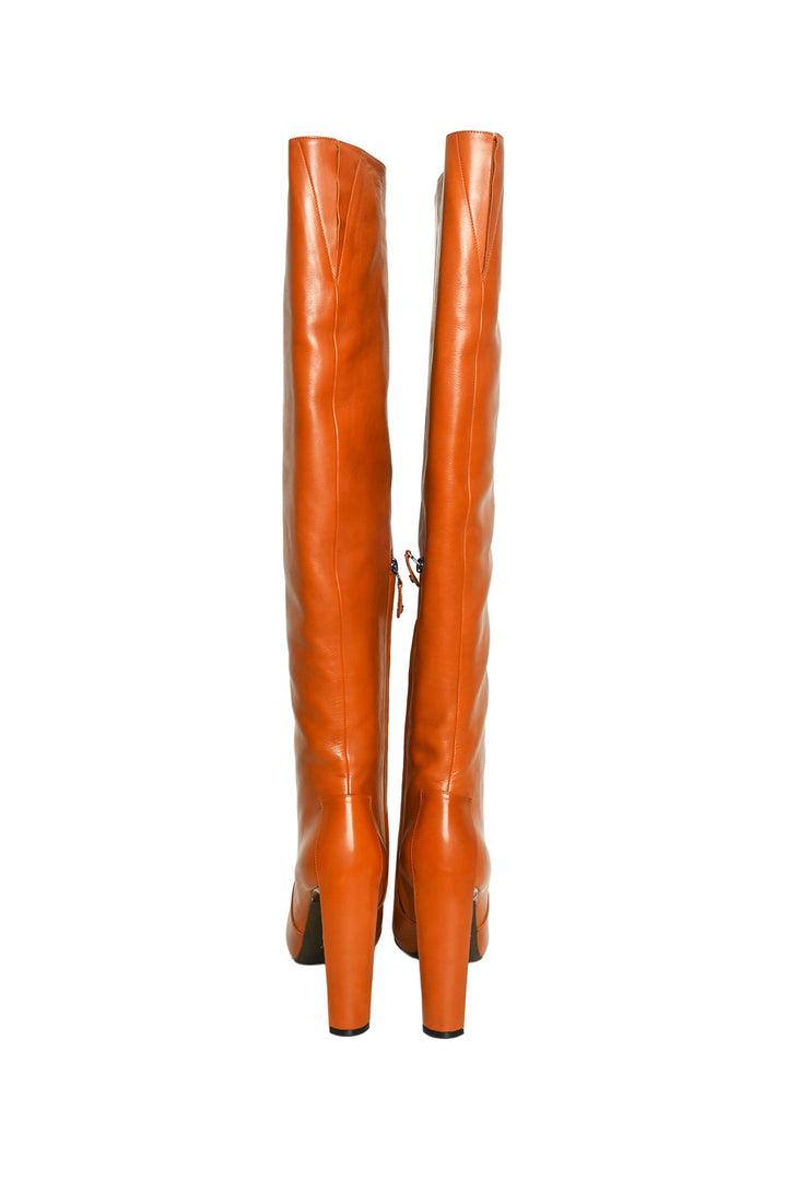 Celine Size 40 Leather Over The Knee Boots