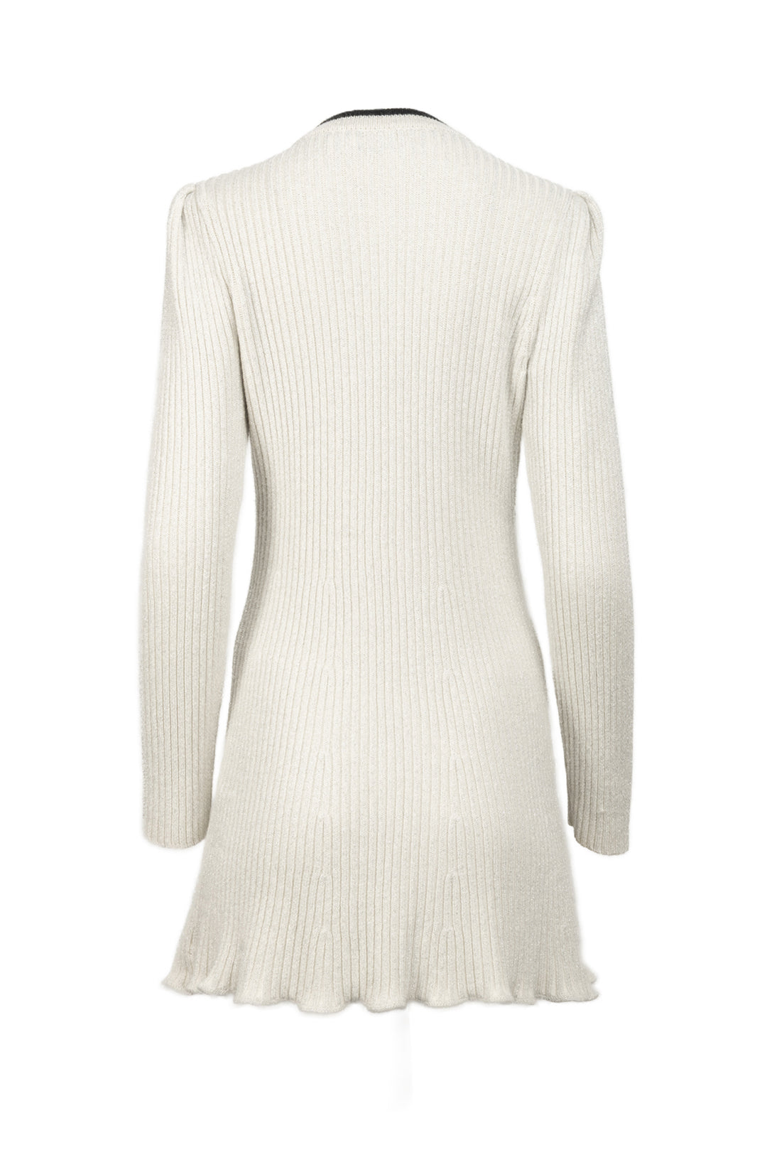 Self Portrait Size L Metallic Lurex Knit Dress