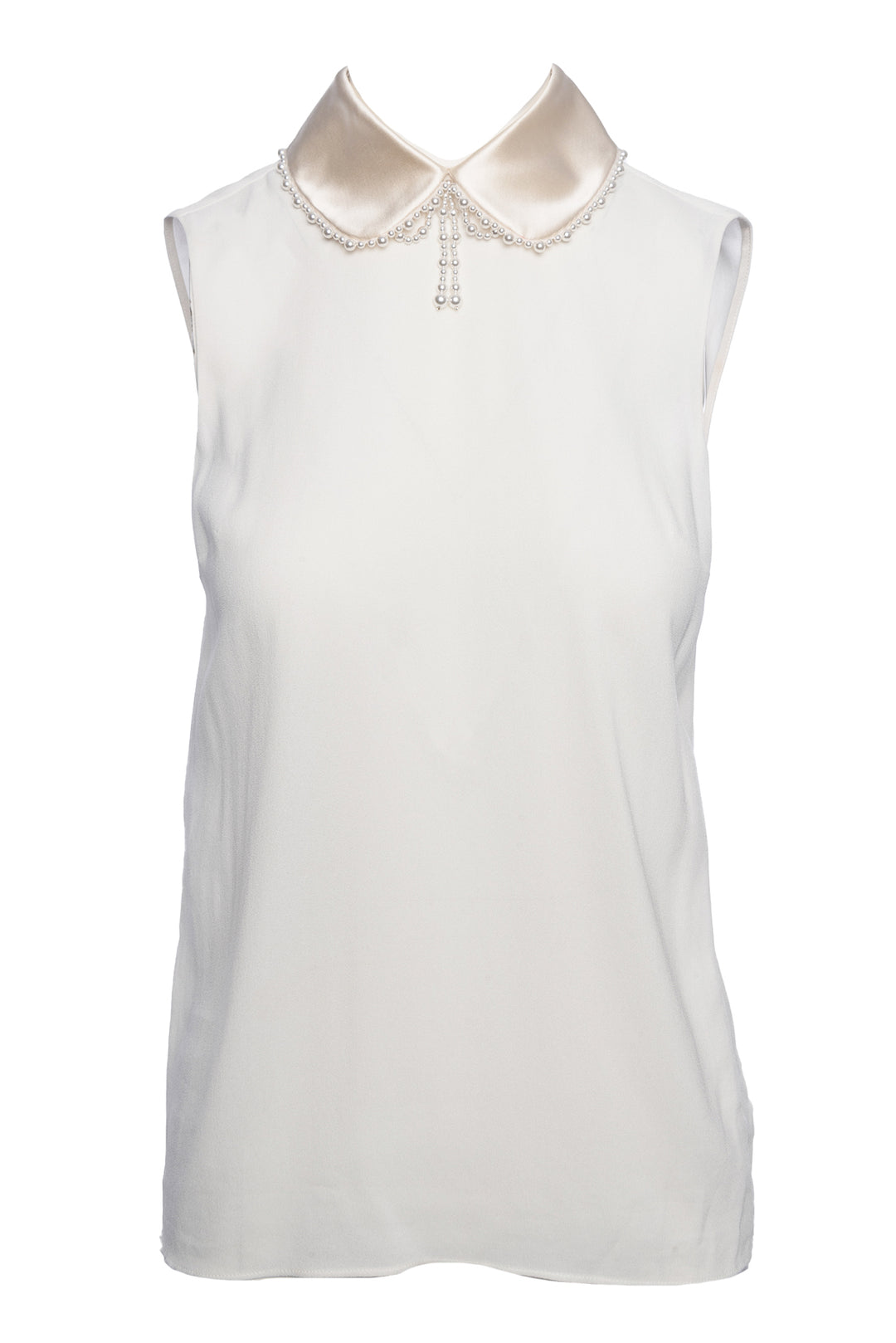 Miu Miu Size 36 Faux Pearl Embellished Tank Top