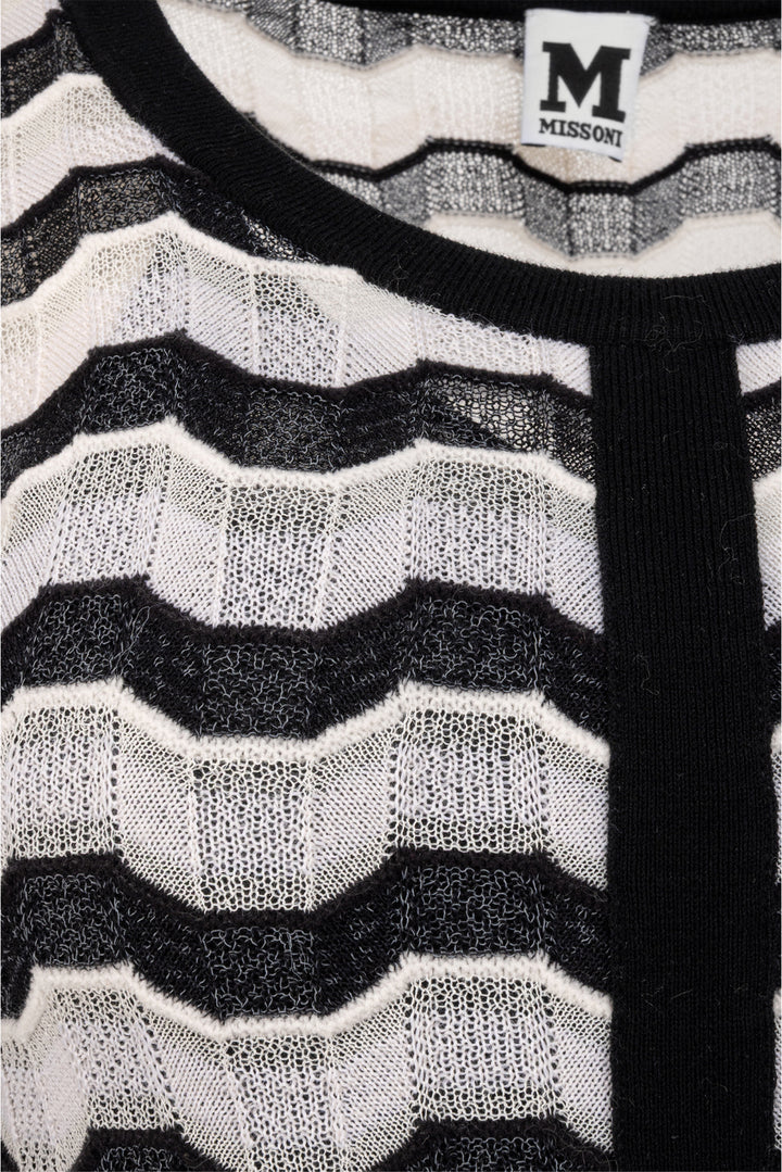 Missoni Size 42 Short Sleeve Herringbone Knit Dress