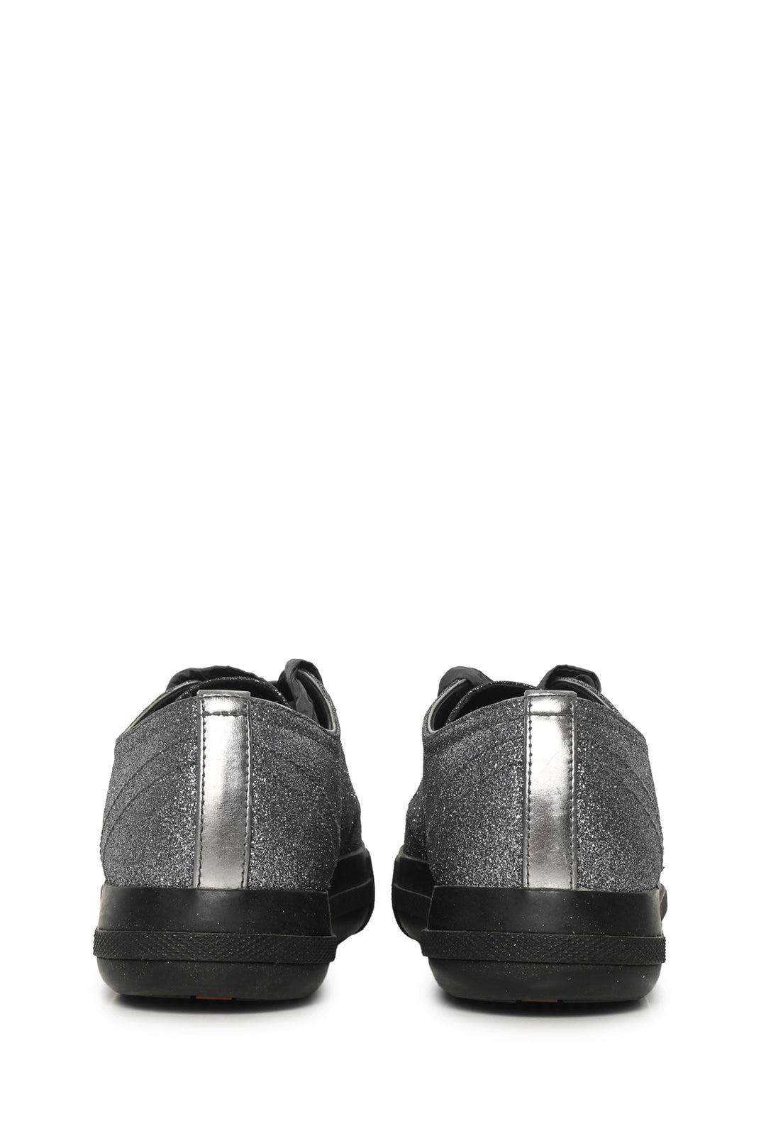 Prada Size 35 Prada Sport Silver Glitter Low Top Sneakers