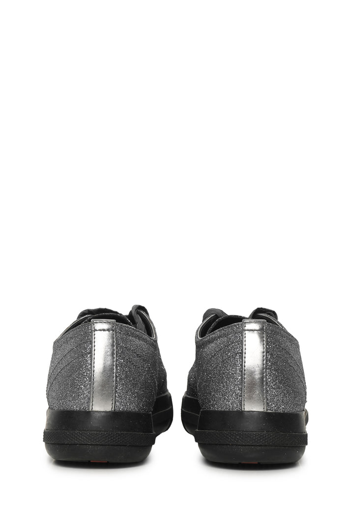 Prada Size 35 Prada Sport Silver Glitter Low Top Sneakers