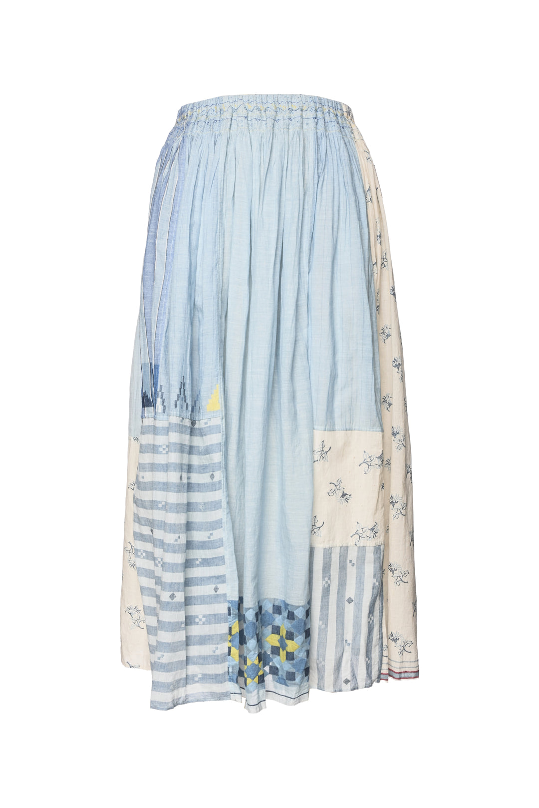 Injiri Size M Patchwork Cotton Midi Skirt