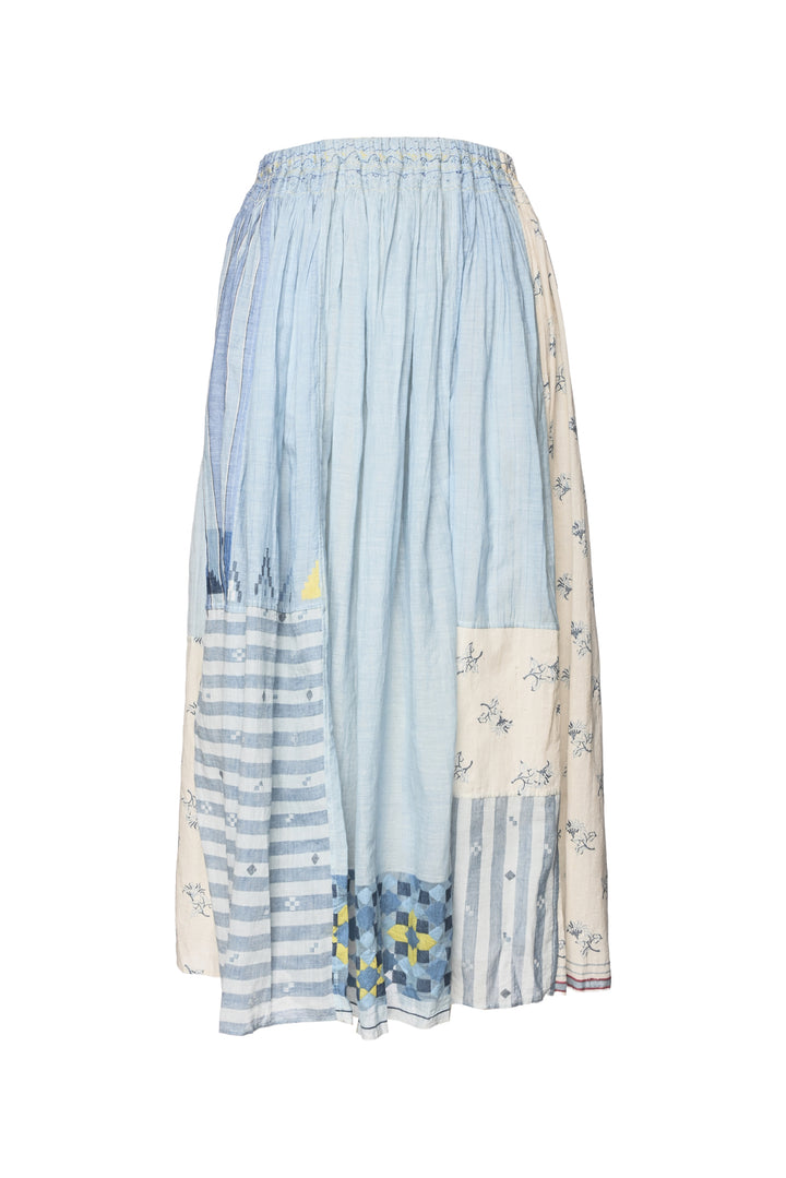 Injiri Size M Patchwork Cotton Midi Skirt