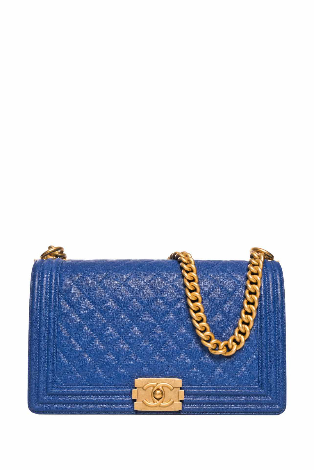 Chanel 2019 Caviar Quilted Medium Boy Shoulder Bag