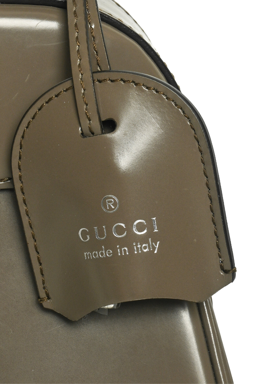 Gucci Smooth Leather Lady Lock Bamboo Top Handle Bag