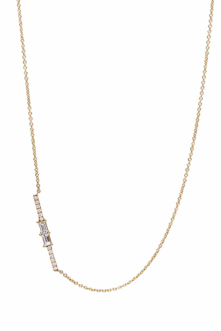 Bony Levy 18K Bar Diamond Necklace