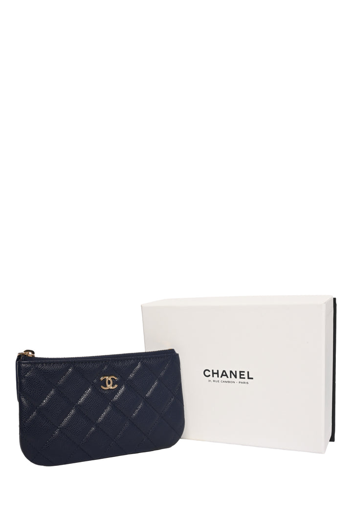 Chanel Caviar Classic Mini Zip Pouch Wallet