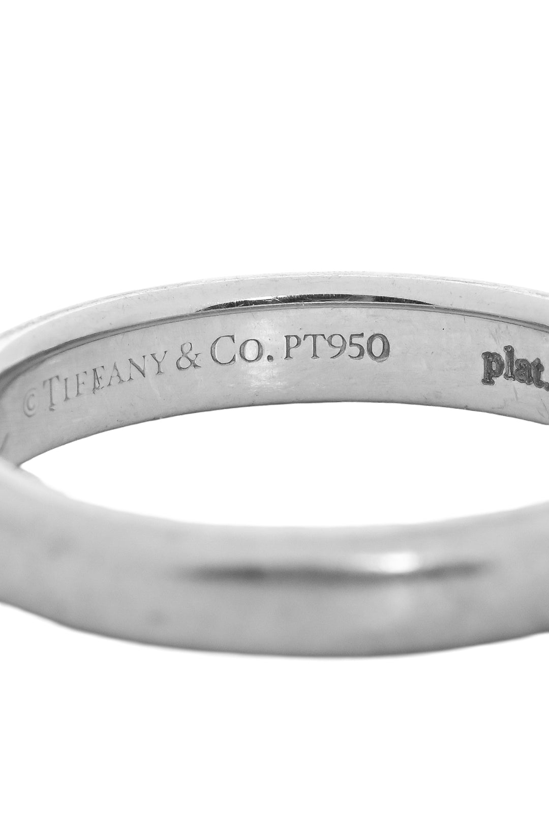 Tiffany & Co Size 4.75 Platinum Wedding Band Ring