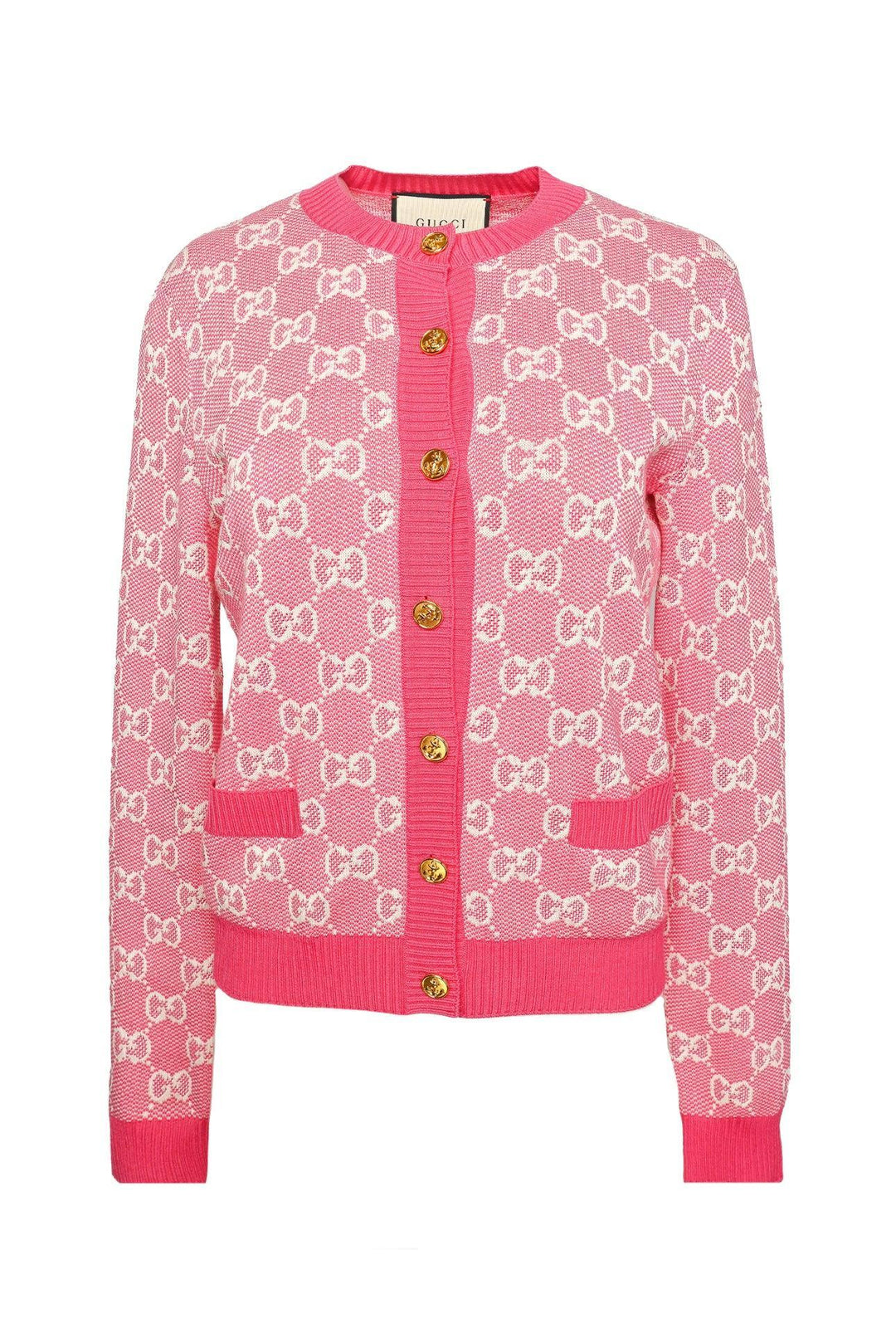 Gucci Size XS Wool & Cotton GG Cardigan