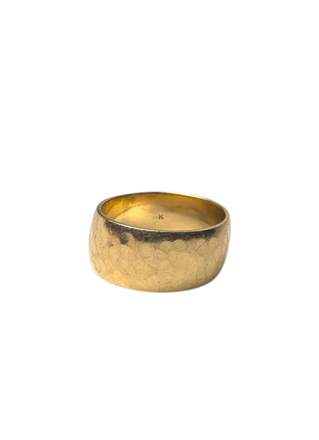 Size 8 Gold Hammered  Ring