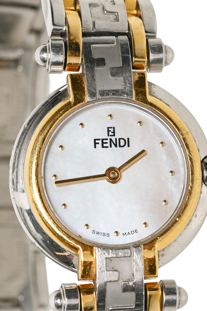Fendi Orologi 760L Vintage Two Tone Mother of Pearl Watch