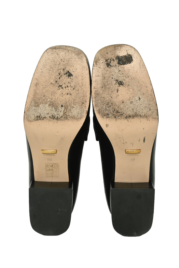 Gucci Size 38 Houdan Horsebit Leather Platform Loafers