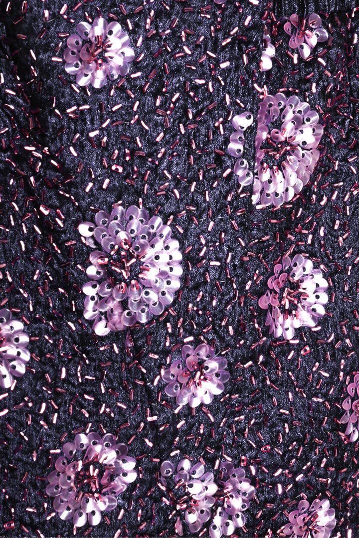 Jacques Wei Size M Floral Sequined Pencil Skirt