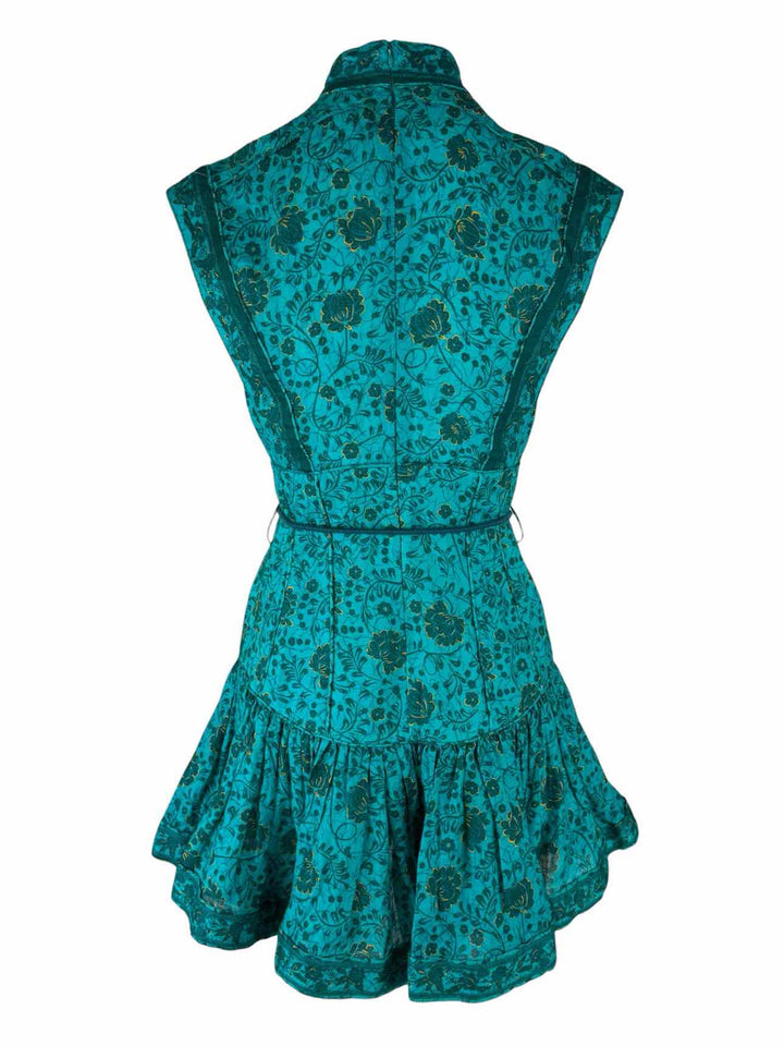 Zimmermann Size 2 Lulu Panelled Flip Mini Dress
