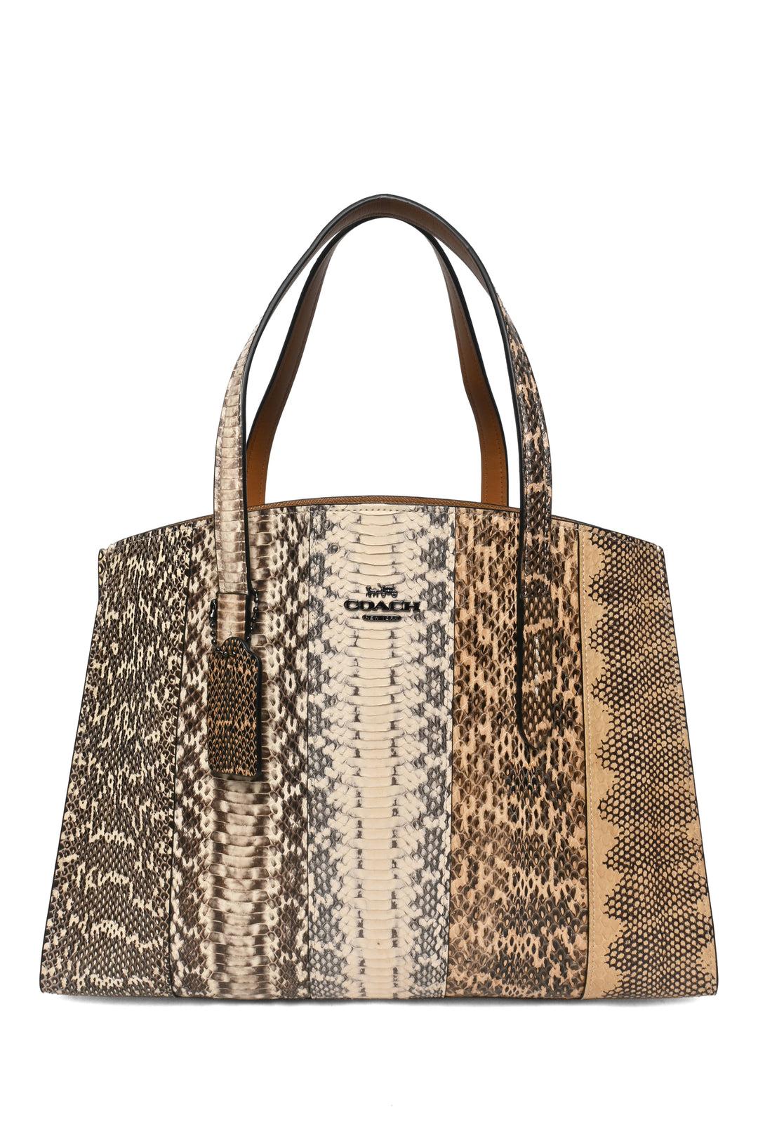 Coach Charlie Carryall Snakeskin Tote