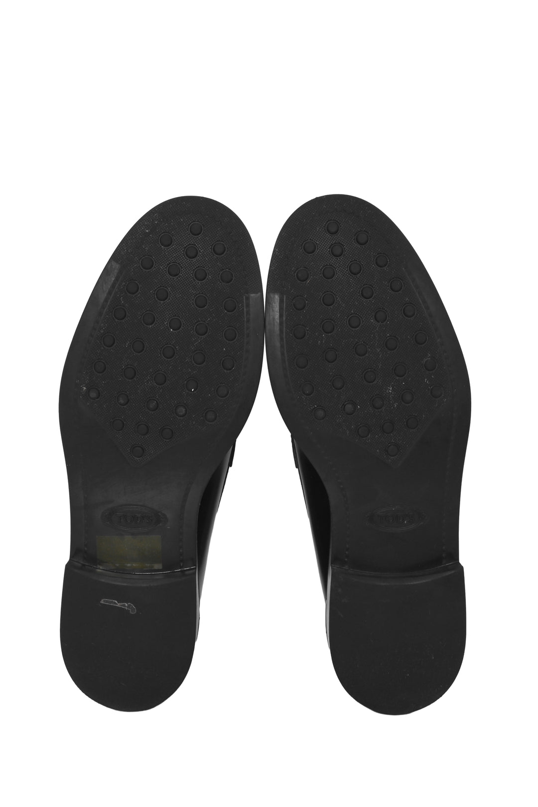 Tod's Size 36.5 Logo Plaque Loafers