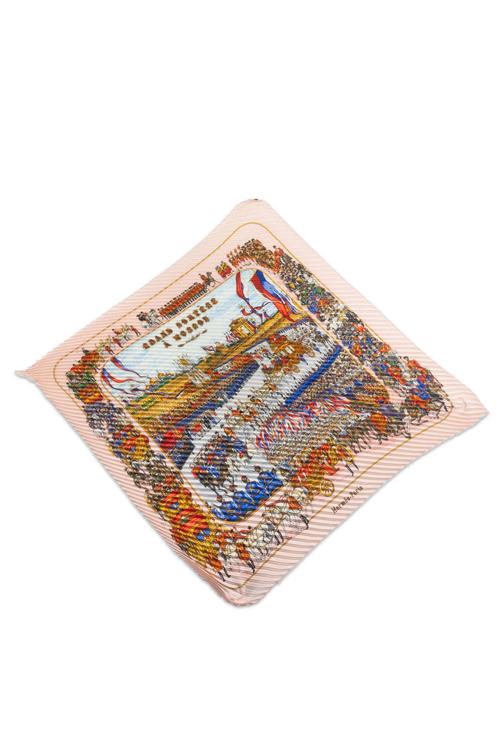 Hermes Plisse 90 Grand Cortege A Moscou Scarf