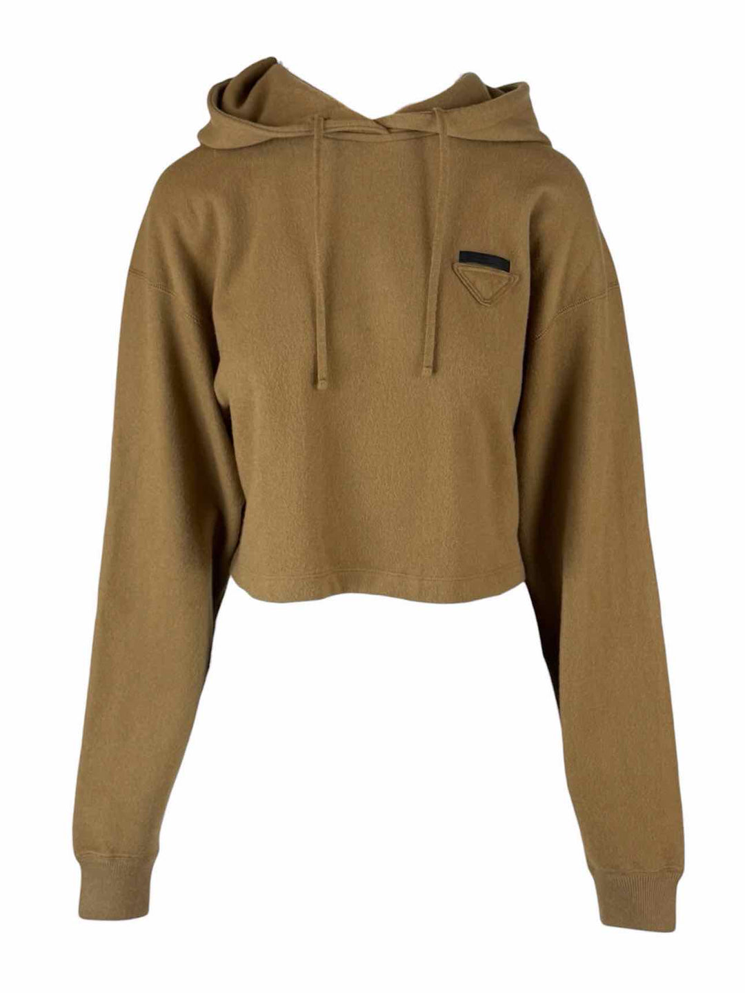 Prada Size 38 2021 Wool & Cashmere Cropped Hoodie
