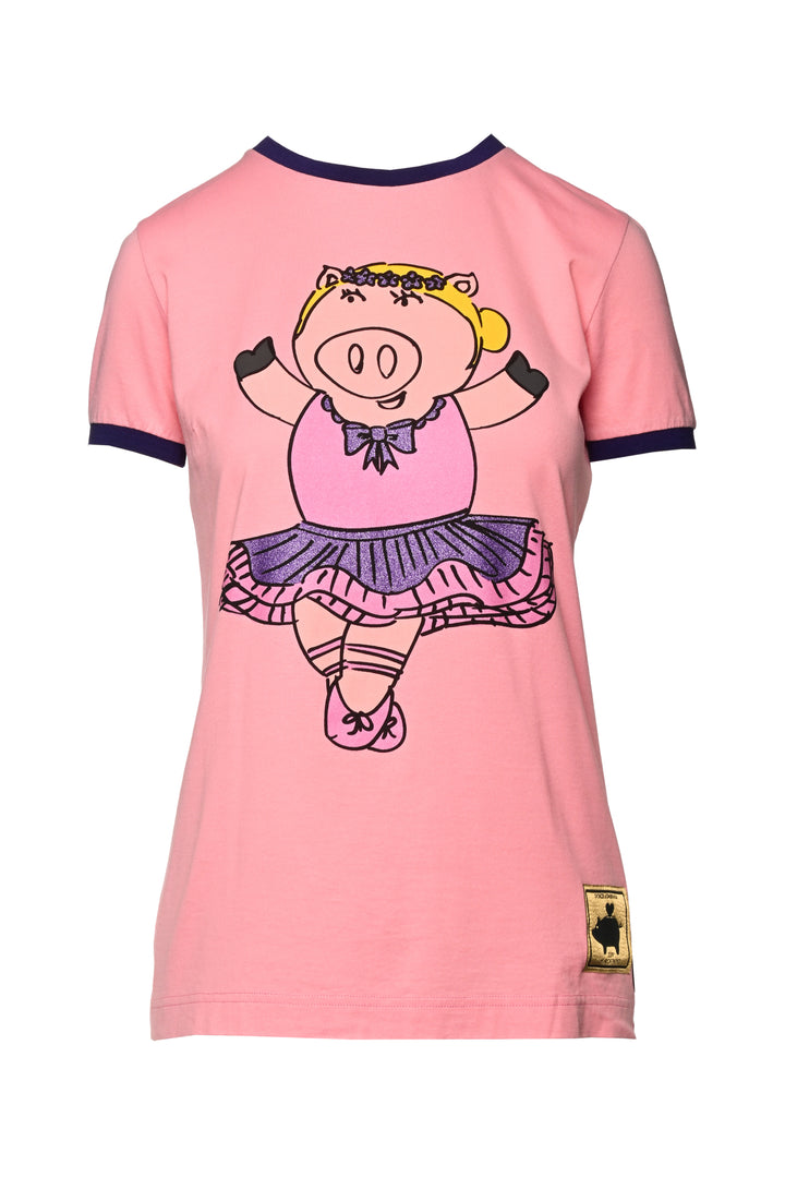 Dolce & Gabbana Size 40 Year of the Pig Ballerina T-Shirt