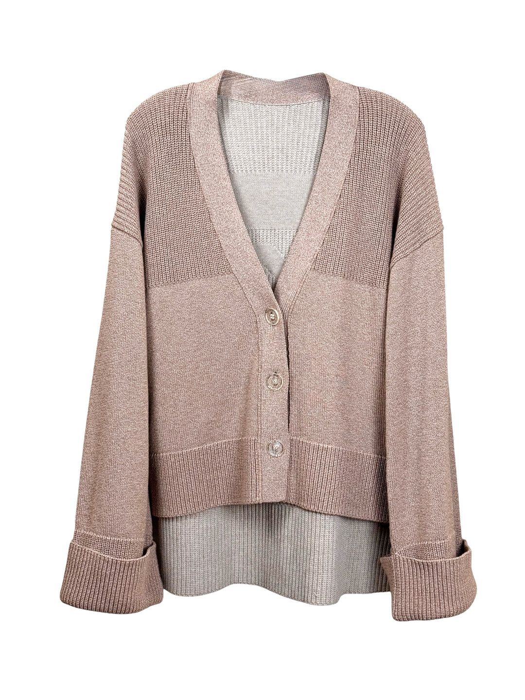 Off White Size 44 Diag Languid Contrast-Panel Knitted Cardigan