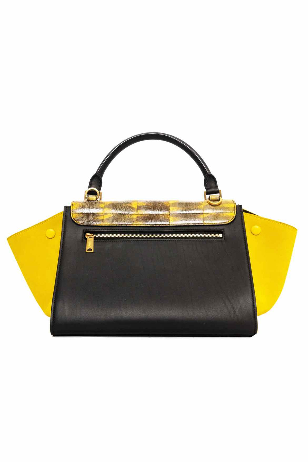 Celine Small Lizard Tricolor Trapeze Tote