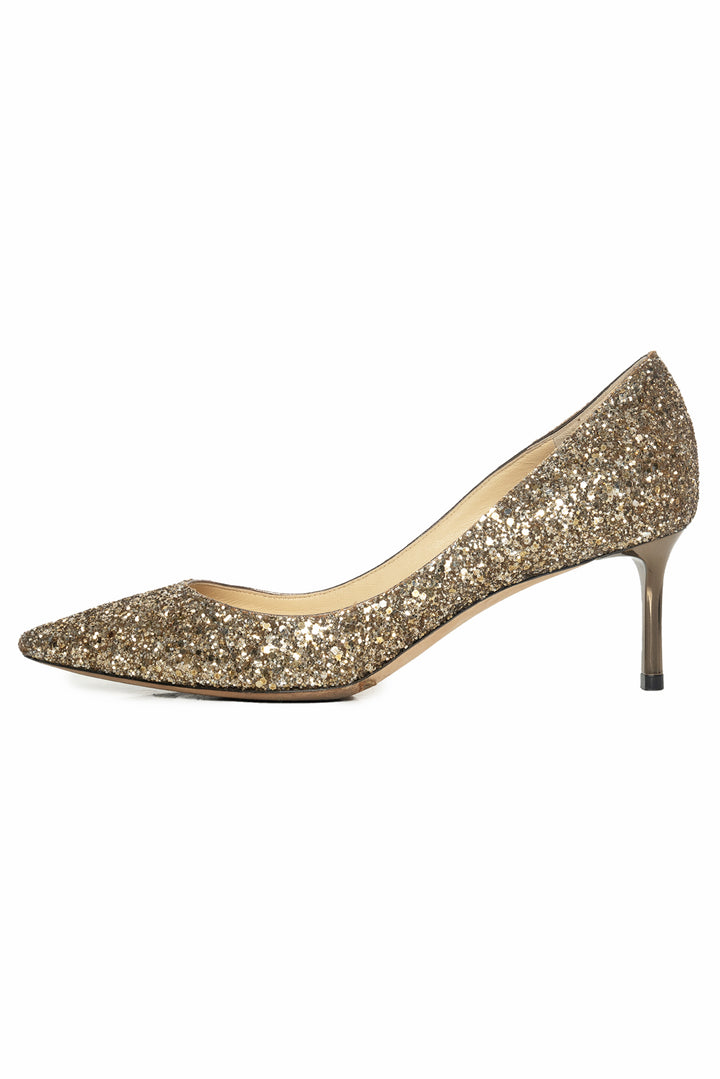 Jimmy Choo Size 37.5 Glitter Pumps