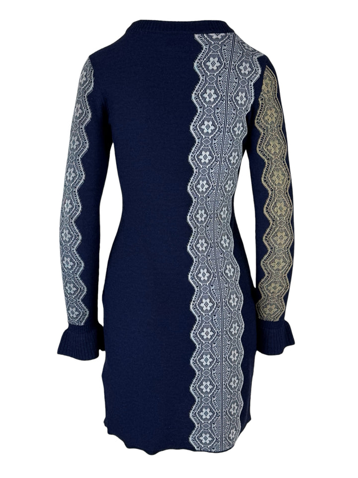 3.1 Phillip Lim Size L Lace Embellished Wool Dress