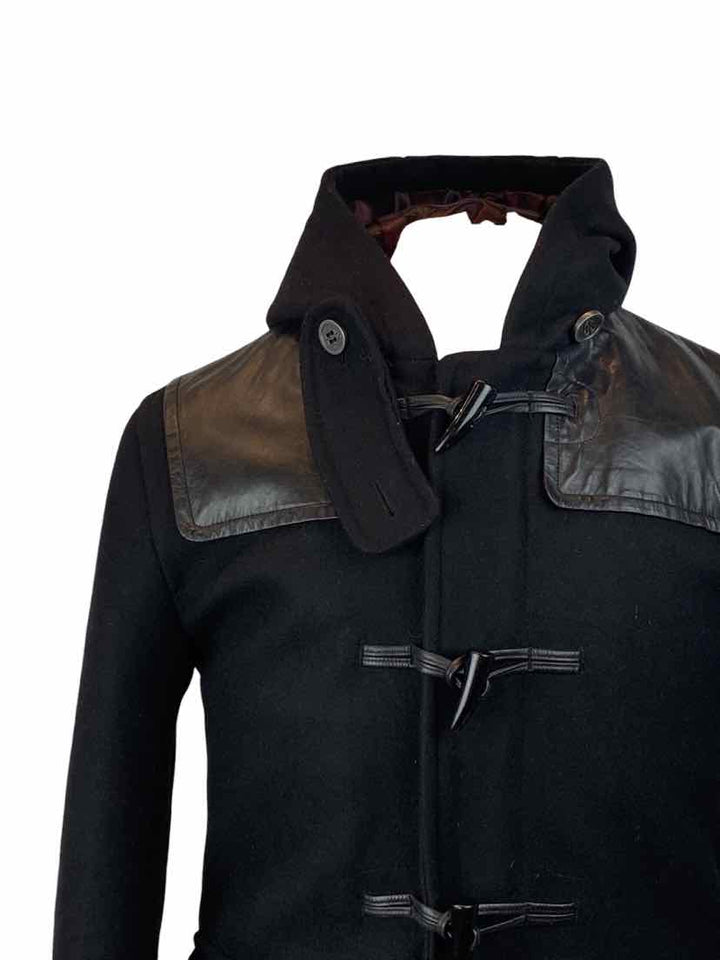 Moose Knuckles Size S Men's Leather Trim Wool Peacoat