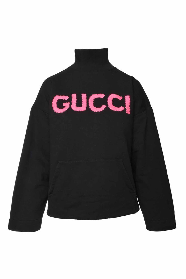 Gucci Size M Logo Jersey Turtleneck Sweatshirt