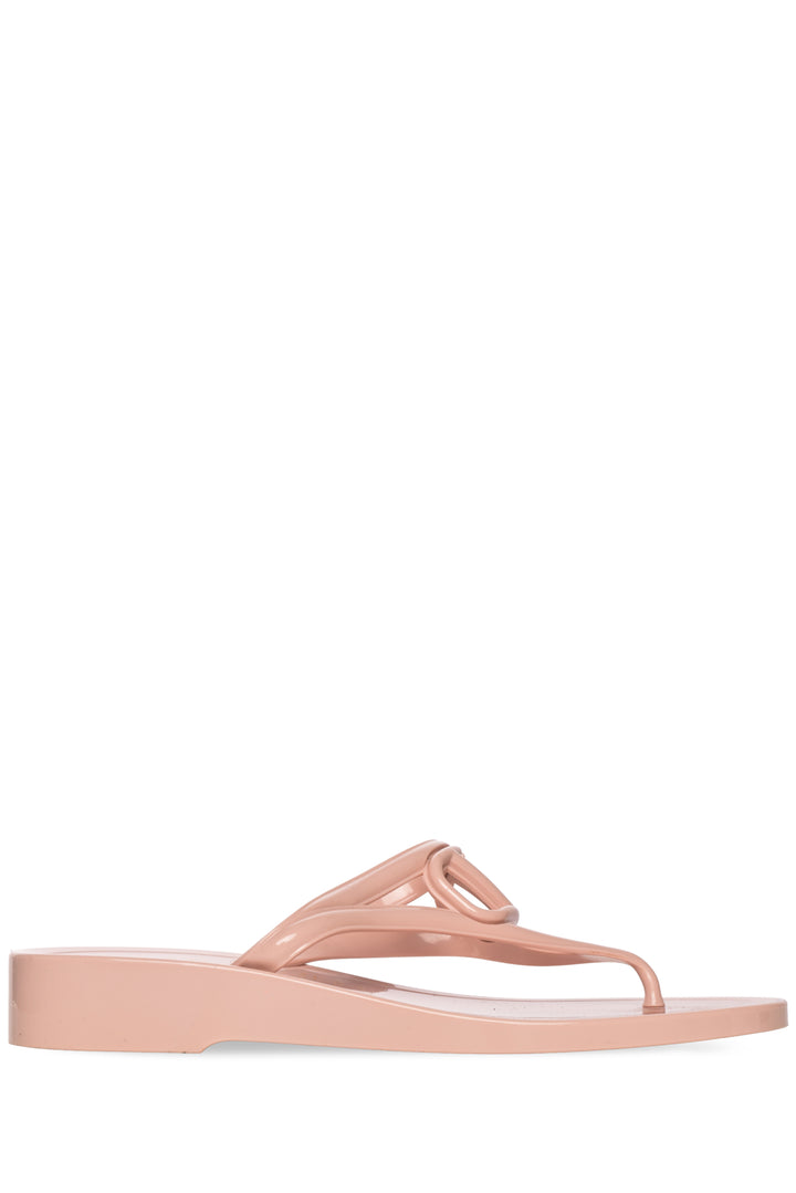 Valentino Size 37 VLogo Signature Rubber Thong Sandals