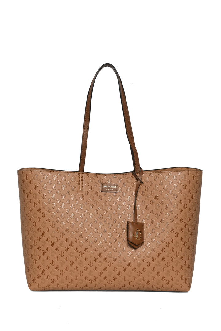 Jimmy Choo Nine2Five Logo-Embossed East-West Tote