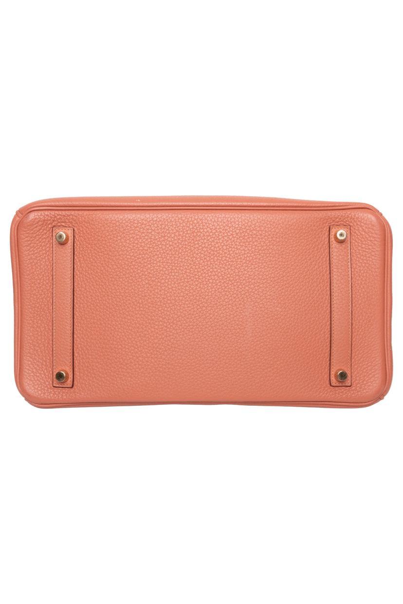 Hermes 2013 Peach Crevette Togo Leather Birkin 35 Retourne