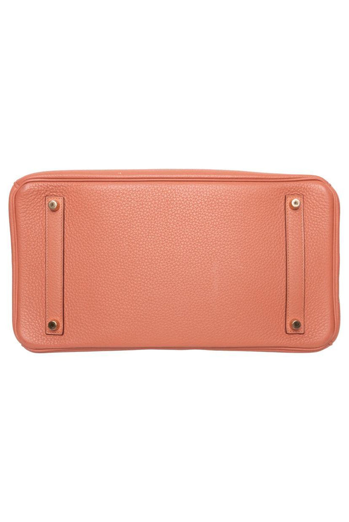 Hermes 2013 Peach Crevette Togo Leather Birkin 35 Retourne