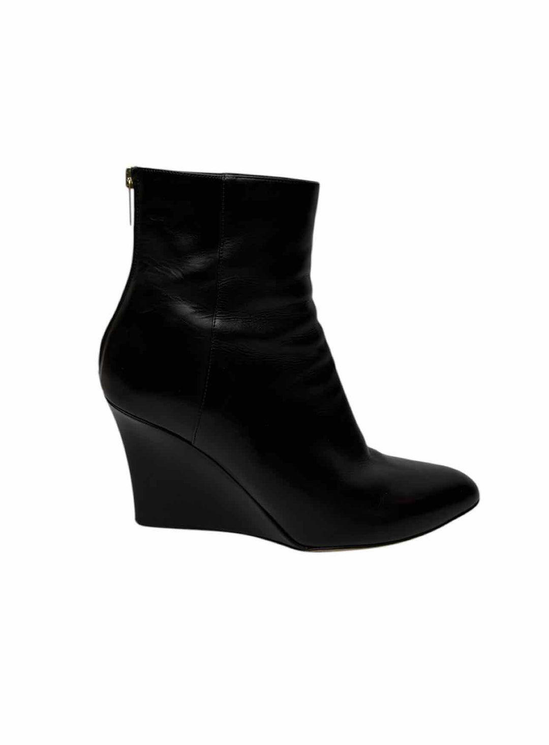 Jimmy Choo Size 38.5 Leather Wedge Ankle Boots