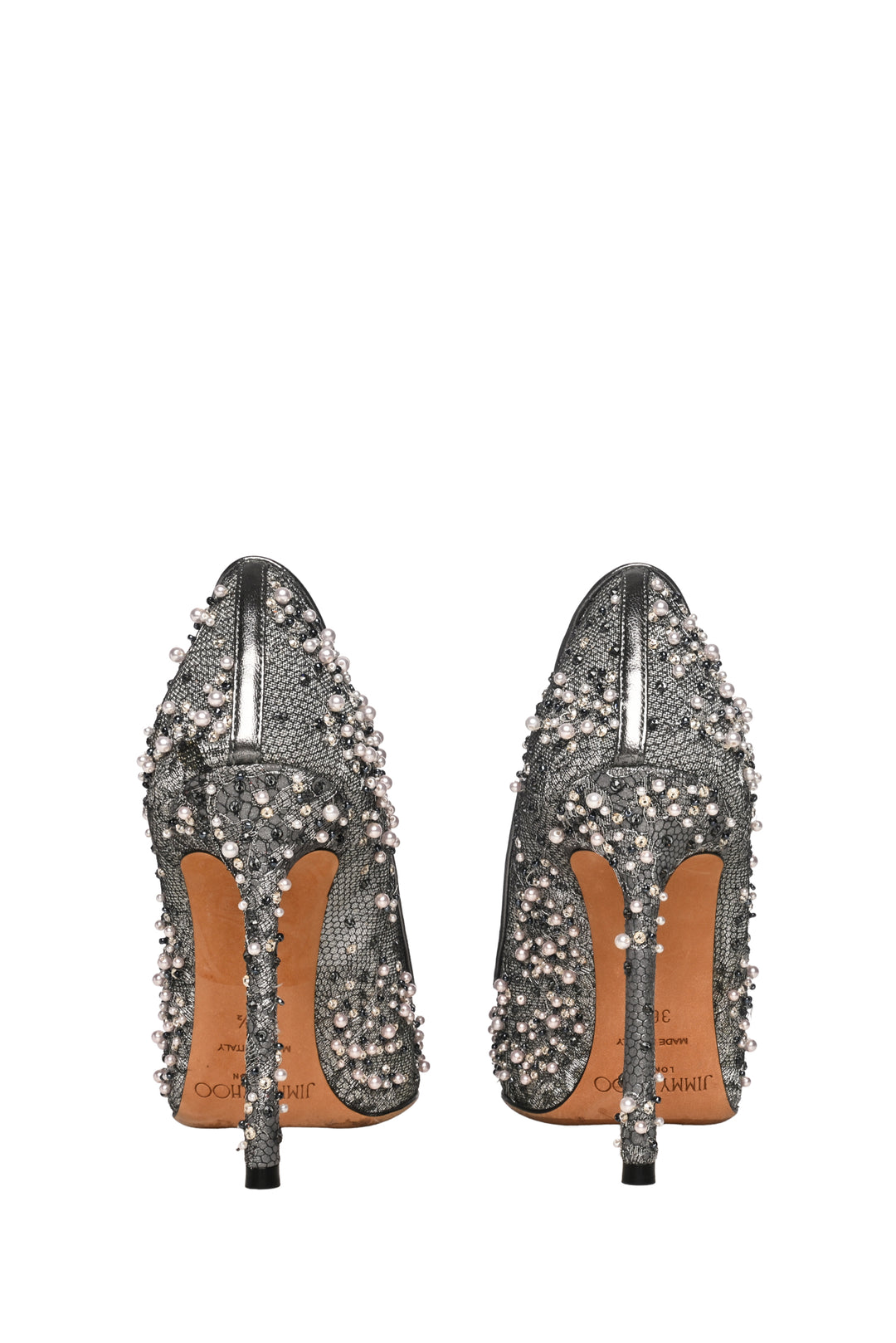 Jimmy Choo Size 36.5 Beaded Mesh Pumps
