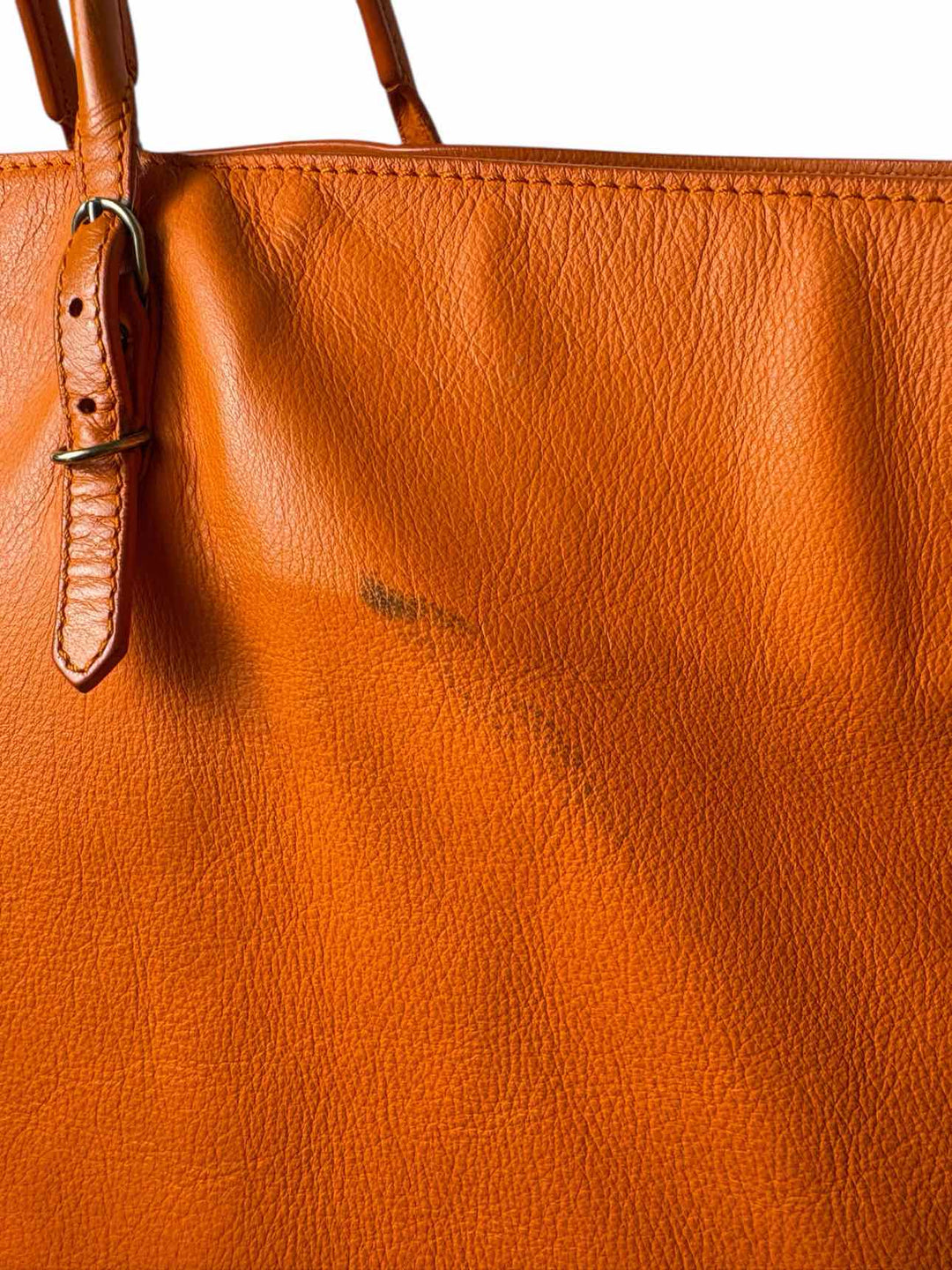 Balenciaga Large Orange Leather Tote Purse