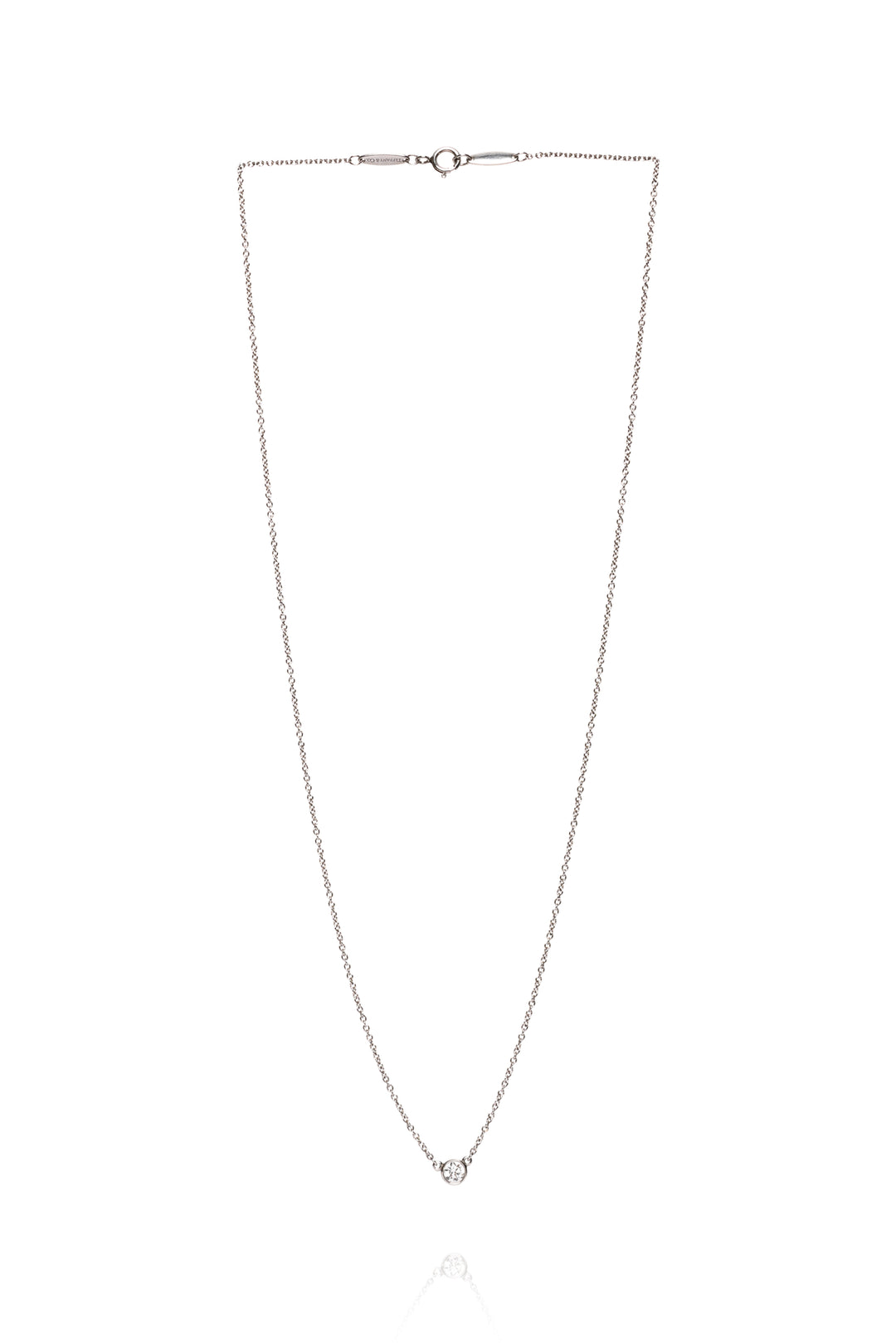 Tiffany & Co x Elsa Peretti Diamonds by the Yard Single Diamond Pendant Necklace