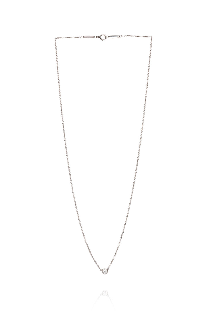 Tiffany & Co x Elsa Peretti Diamonds by the Yard Single Diamond Pendant Necklace