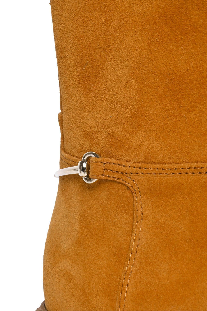 Gucci Size 36.5 Slim Horsebit Suede Ankle Boots