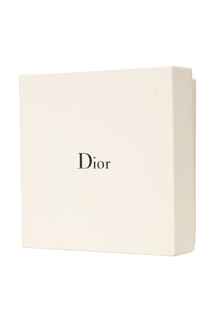 Dior Crystal Circle Logo Pendant Necklace