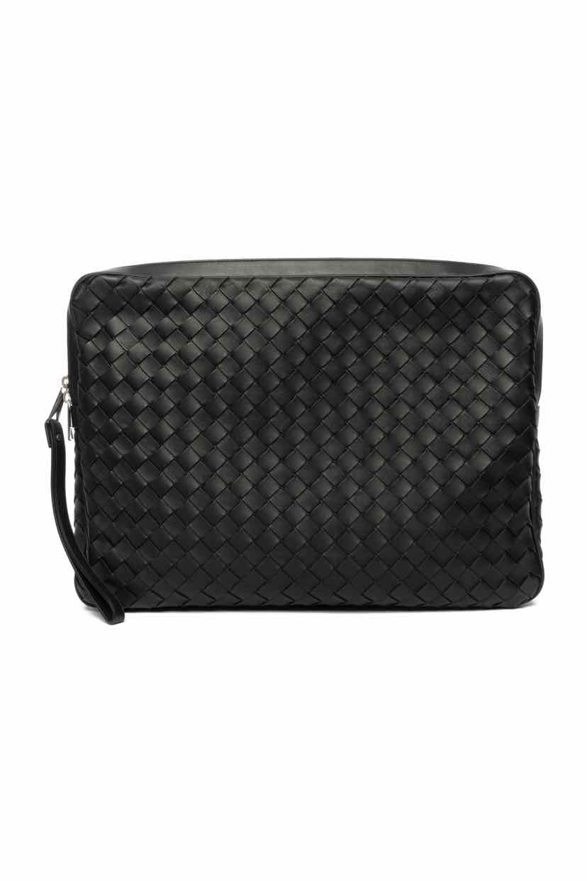 Bottega Veneta Large Intrecciato Leather Document Pouch